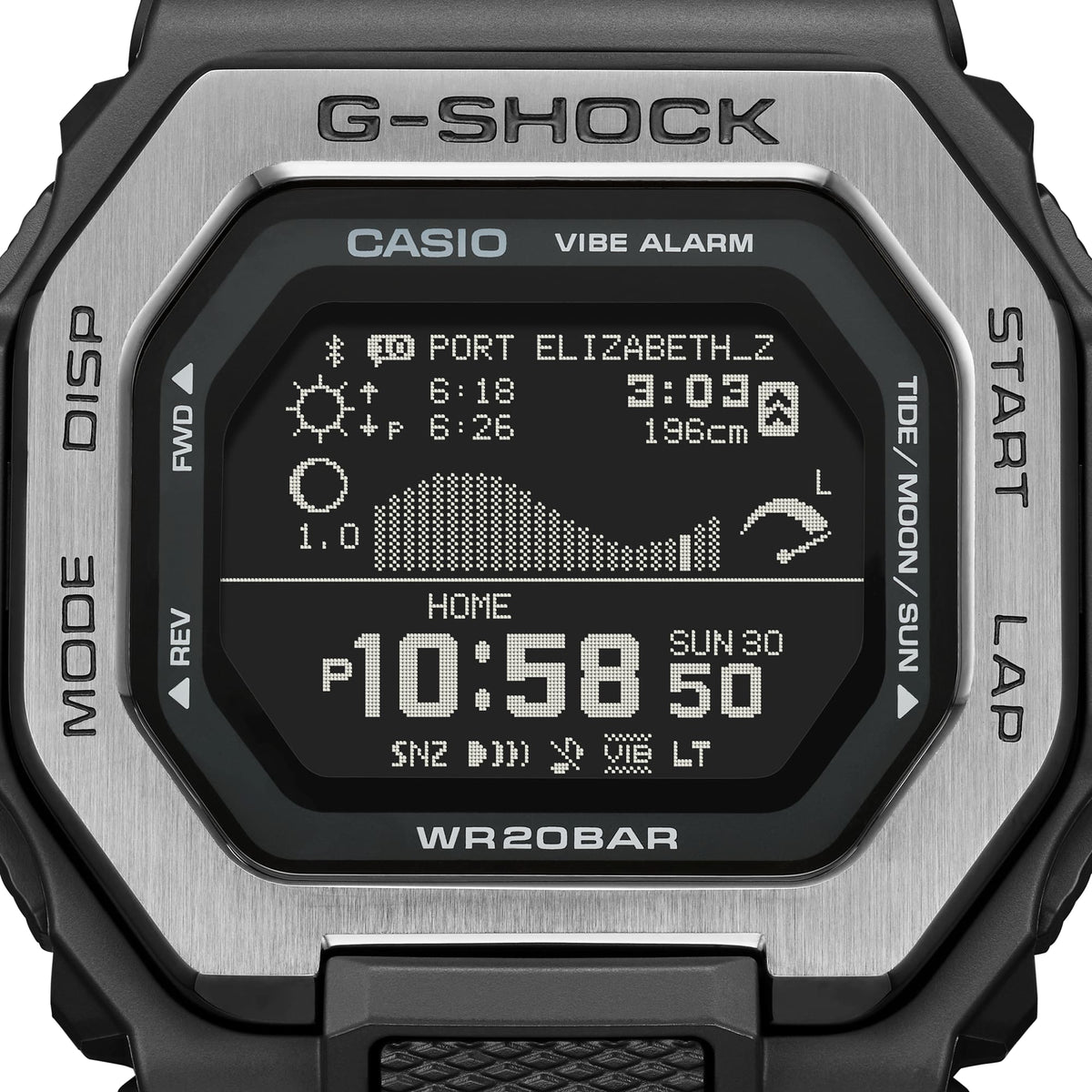 GBX-100 Reloj G-Shock Pulsera de Resina para Hombre Digital Bluetooth