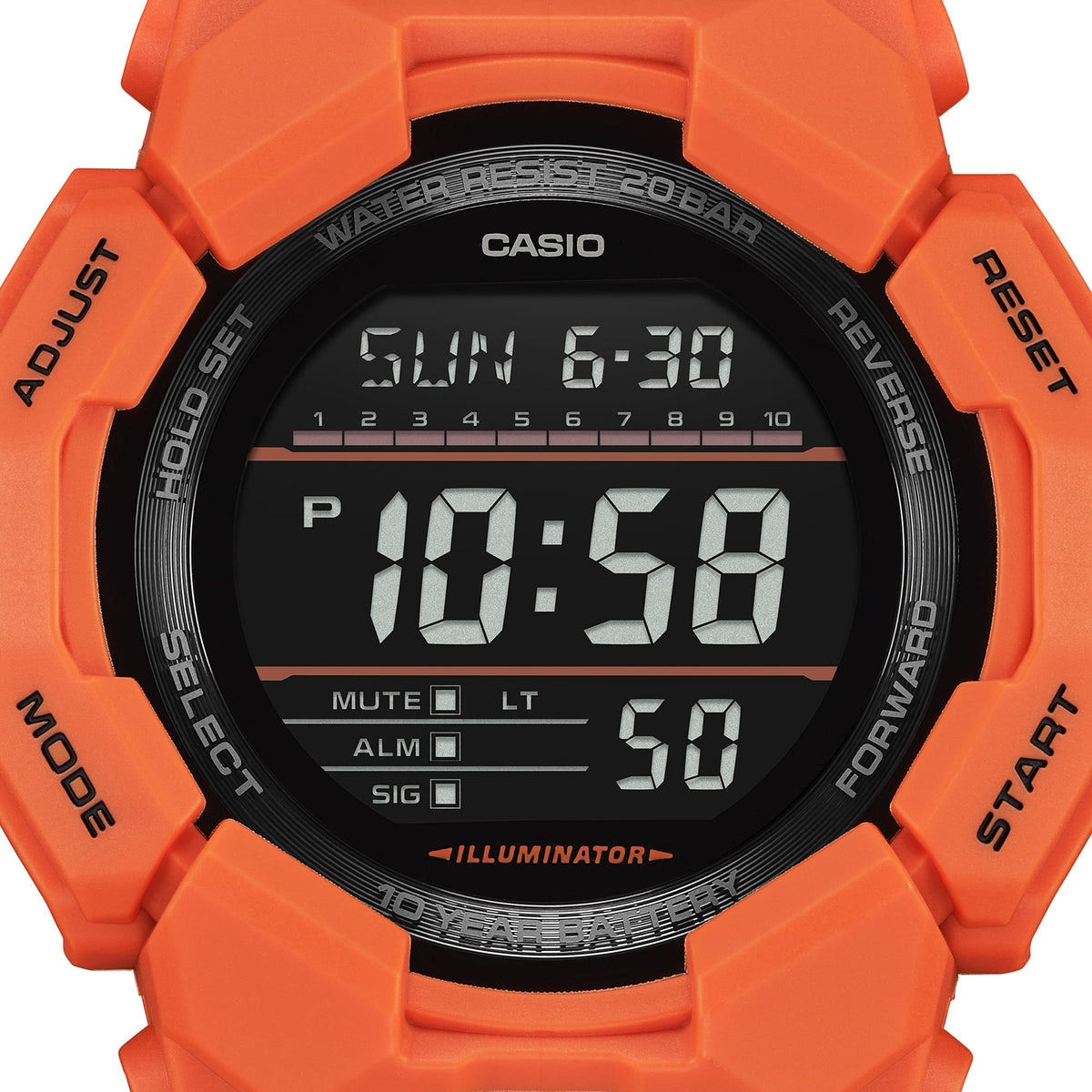 GD-010 Reloj G-Shock para caballero pulsera de Resina 10 años de batería