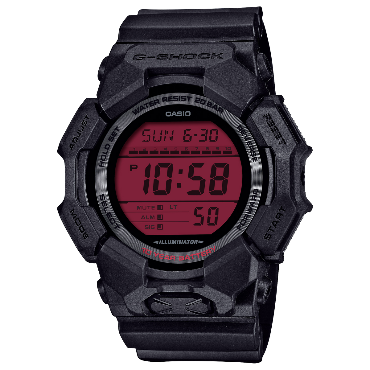 GD-010 Reloj G-Shock para caballero pulsera de Resina 10 años de batería