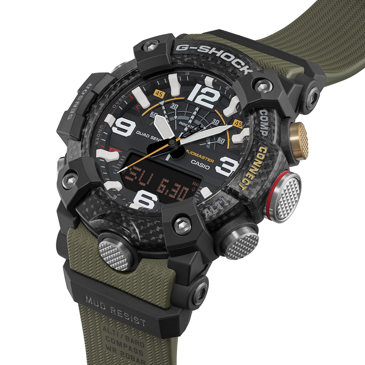 GG-B100 Reloj G-Shock Mudmaster Doble Hora para Hombre pulsera de Caucho Master of G