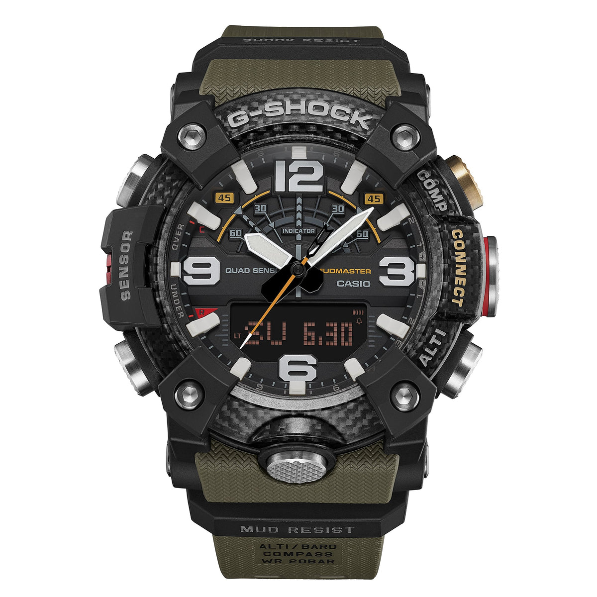 GG-B100 Reloj G-Shock Mudmaster Doble Hora para Hombre pulsera de Caucho Master of G