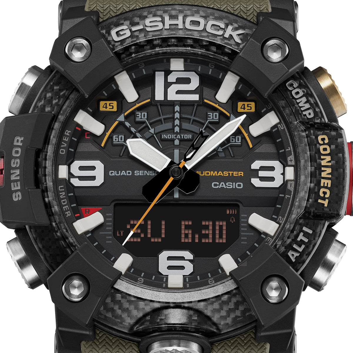 GG-B100 Reloj G-Shock Mudmaster Doble Hora para Hombre pulsera de Caucho Master of G