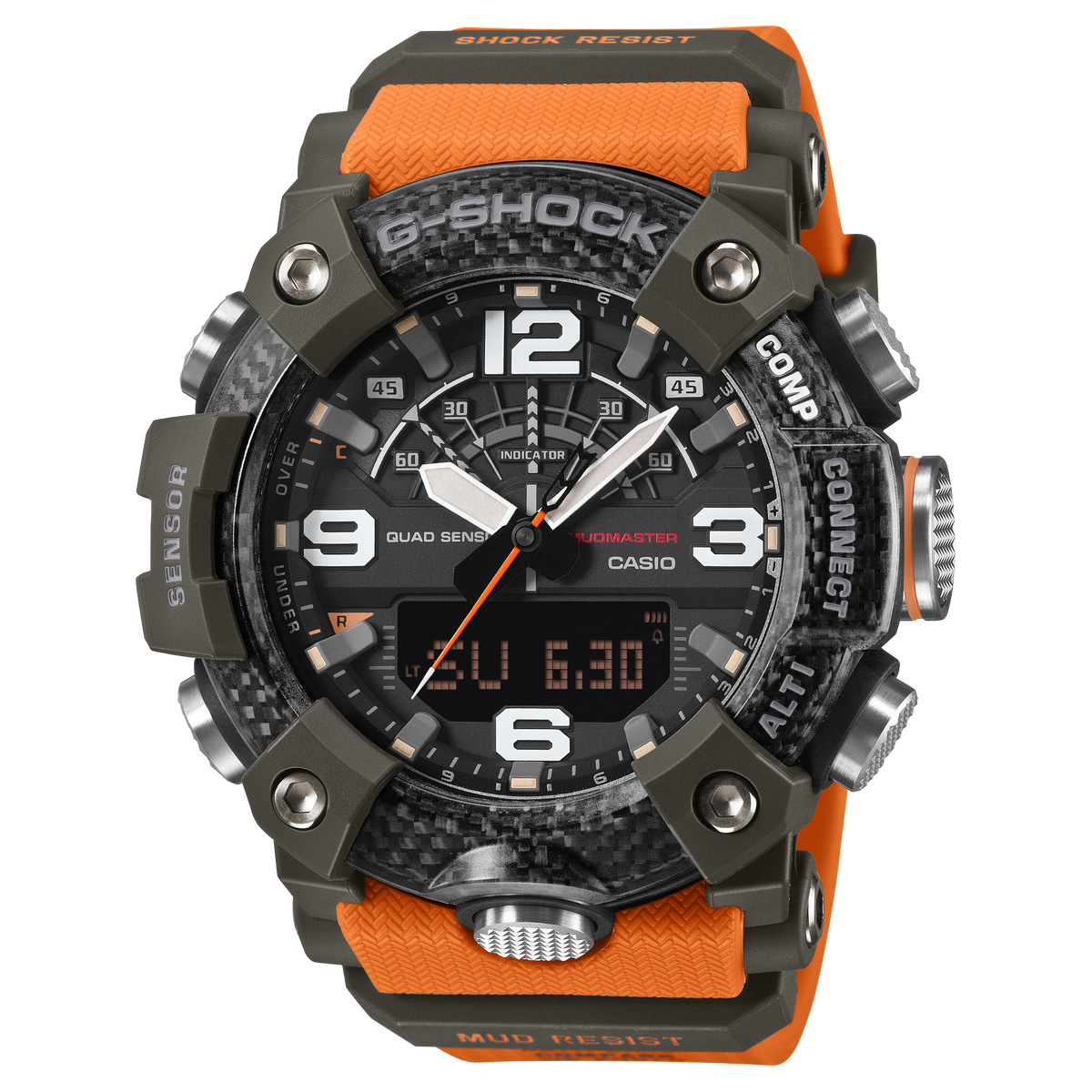 GG-B100 Reloj G-Shock Mudmaster Doble Hora para Hombre pulsera de Caucho Master of G