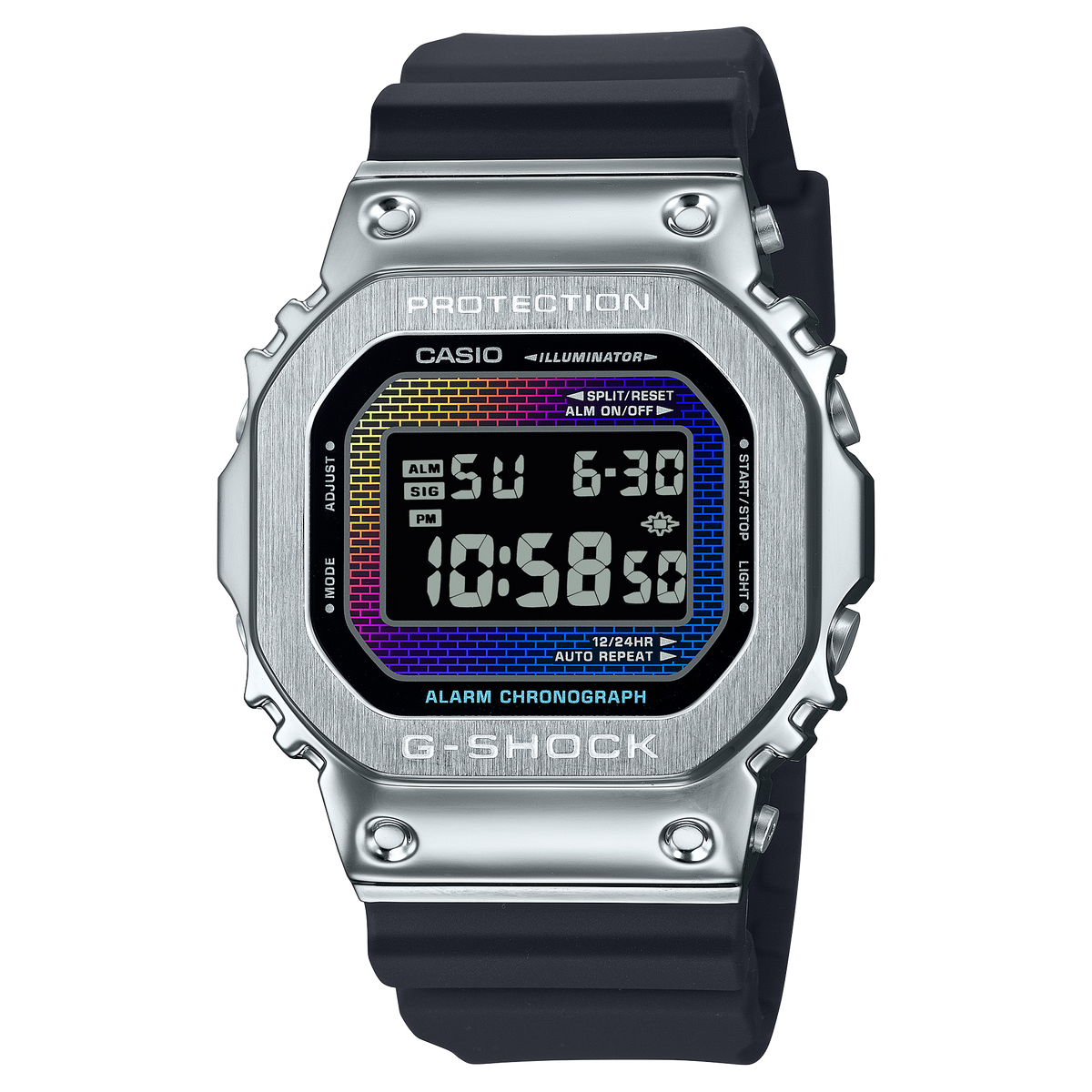 GM-5600 Reloj G-Shock banda de resina para Hombre Digital Super Illuminator