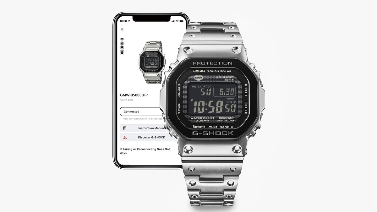 GMW-B5000 Reloj G-Shock de hombre correa de metal bluetooth