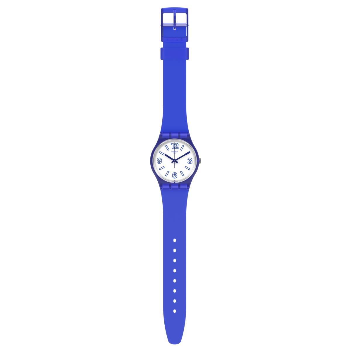 GN268 Reloj Swatch Electric Shark unisex pulsera de caucho