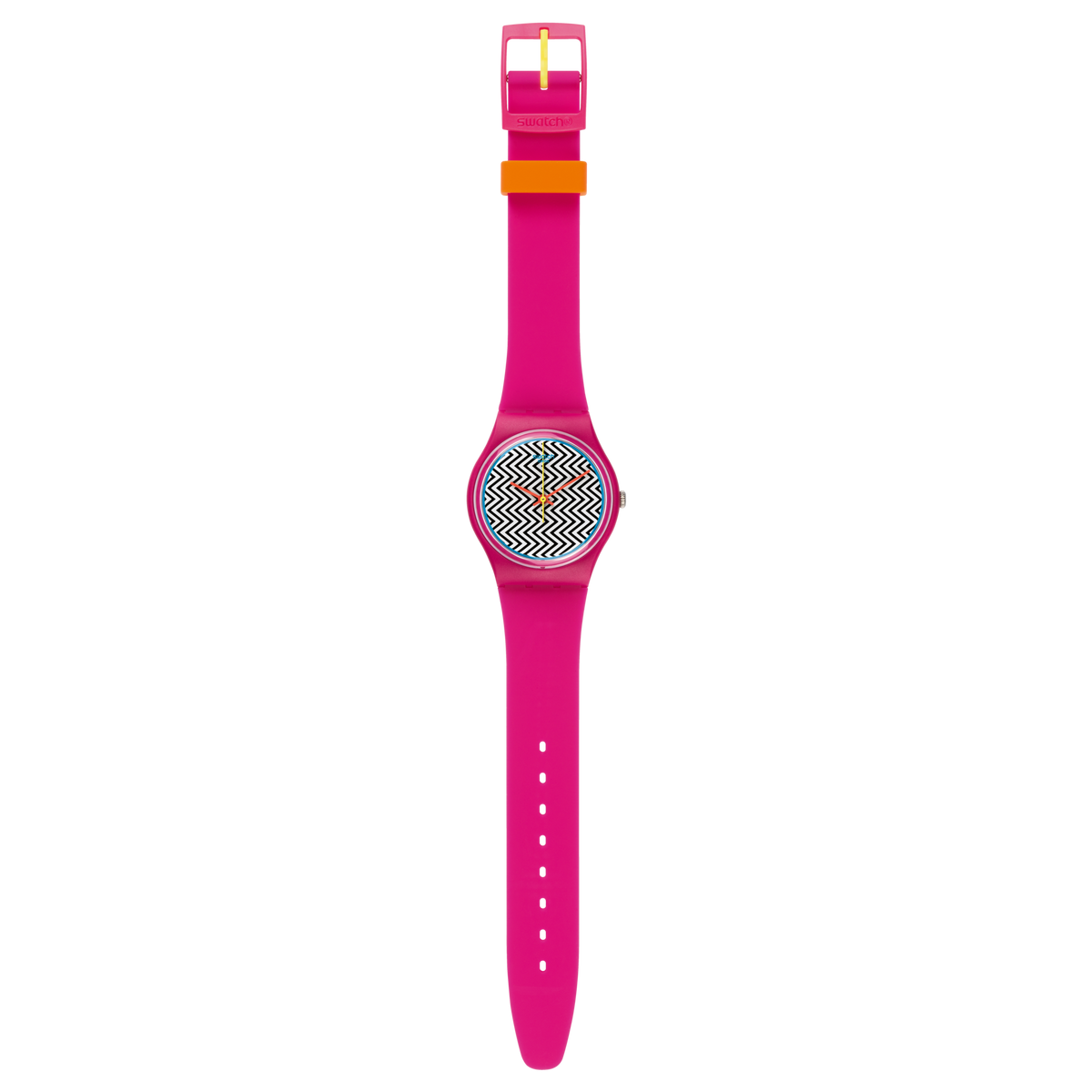 GP142 Reloj Swatch Pink Fuzz de dama pulsera de caucho
