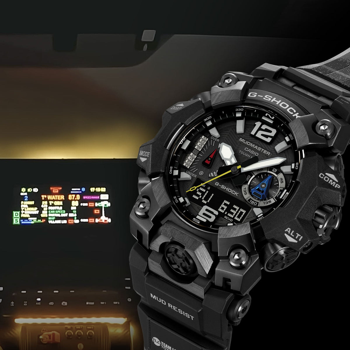 GWG-B1000TLC-1A Reloj G-Shock Master of G de hombre correa de caucho Land Cruiser Toyota