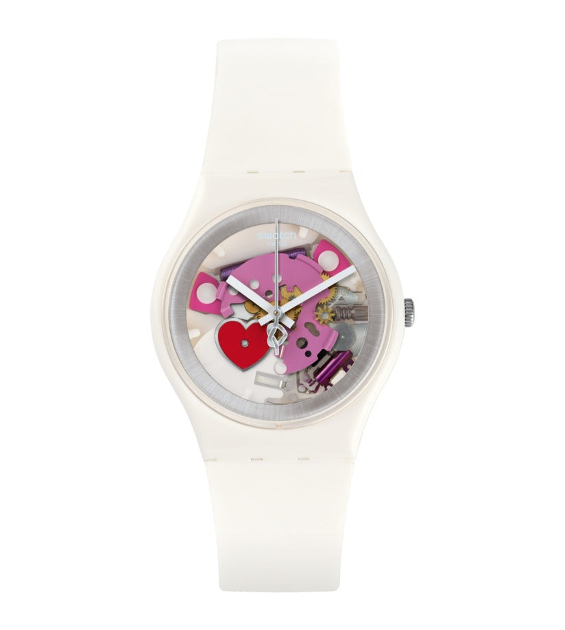 GZ300 Reloj Swatch Tender Present de dama correa de resina