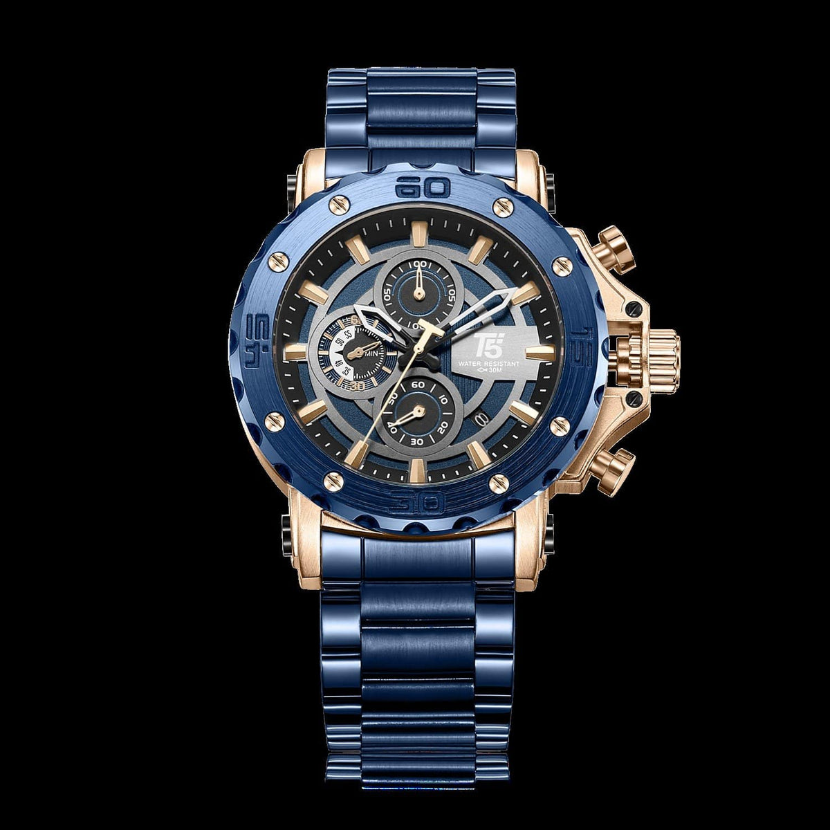 H3702G Reloj T5 para Hombre Análogo Pulsera de Metal