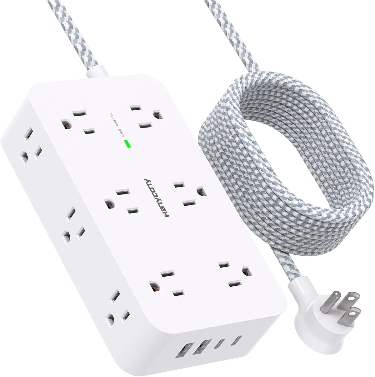 HN12WUC2 Regleta Hanycony Regla de alimentación protectora contra sobretensiones