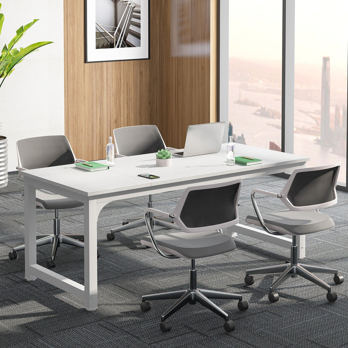Escritorio mueble marca Tribesigns para oficina y homeoffice 70.8 pulgadas de trabajo HOGA-U0