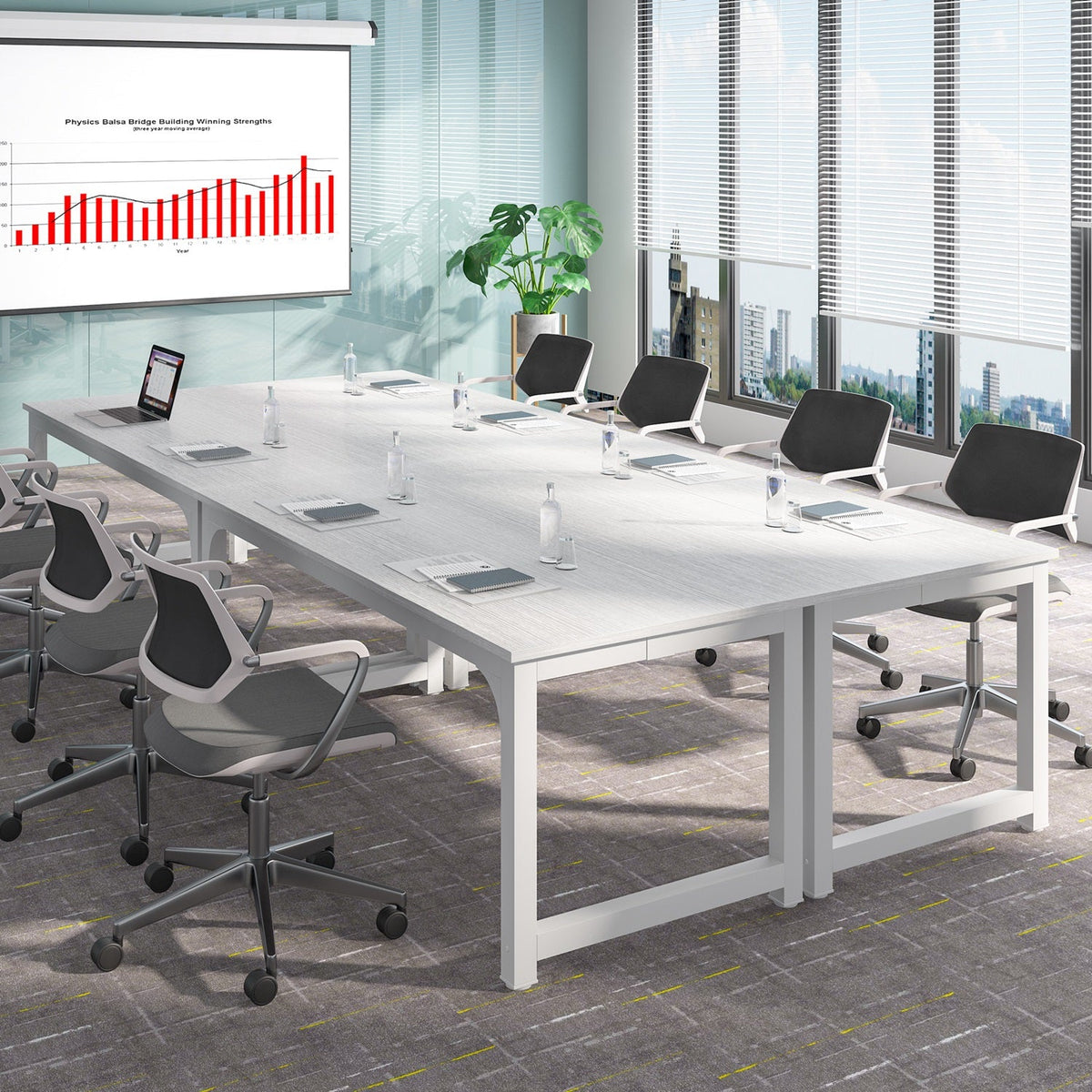 Escritorio mueble marca Tribesigns para oficina y homeoffice 70.8 pulgadas de trabajo HOGA-U0