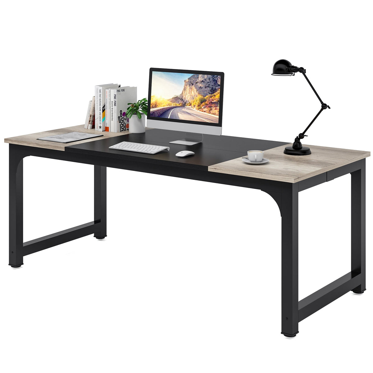 Escritorio mueble marca Tribesigns para oficina y homeoffice 70.8 pulgadas de trabajo HOGA-U0