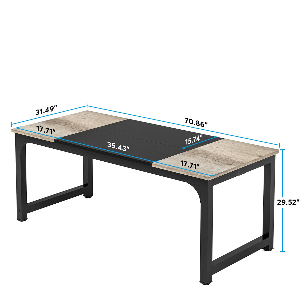 Escritorio mueble marca Tribesigns para oficina y homeoffice 70.8 pulgadas de trabajo HOGA-U0