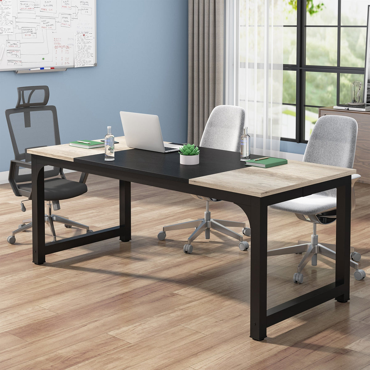 Escritorio mueble marca Tribesigns para oficina y homeoffice 70.8 pulgadas de trabajo HOGA-U0