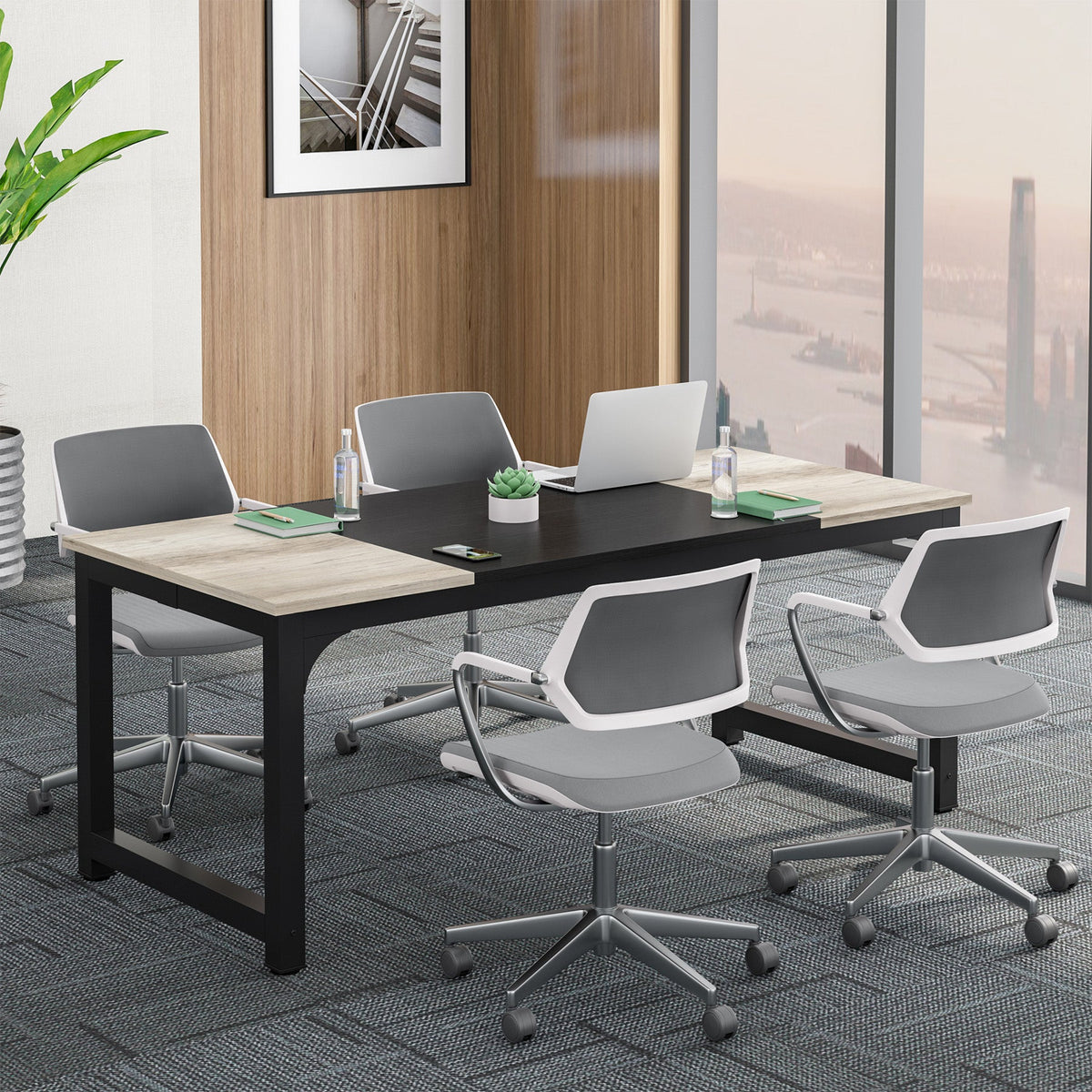 Escritorio mueble marca Tribesigns para oficina y homeoffice 70.8 pulgadas de trabajo HOGA-U0