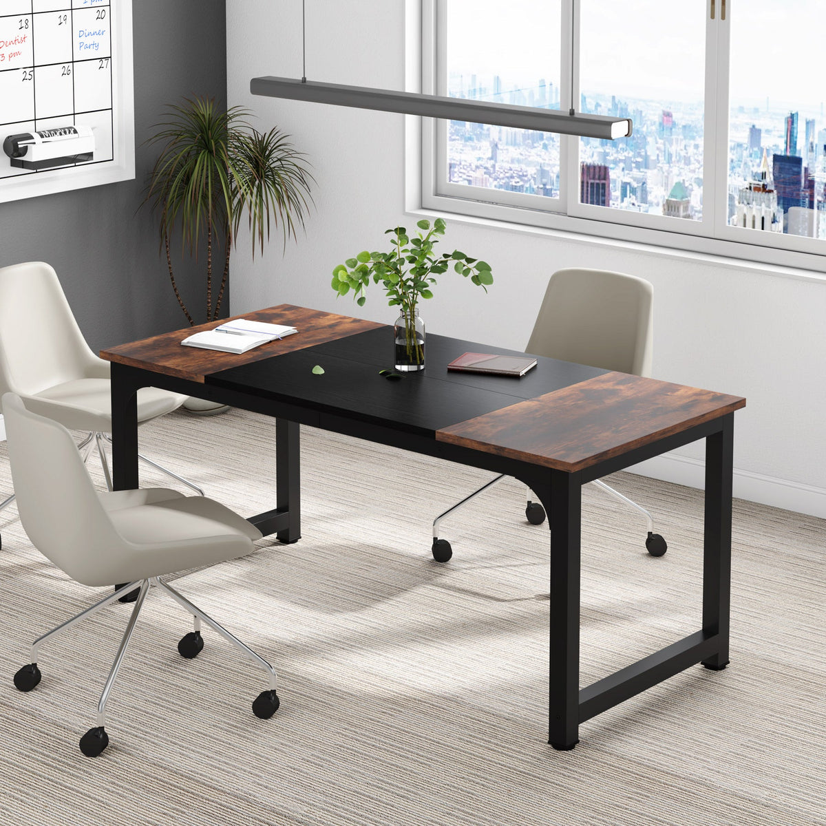 Escritorio mueble marca Tribesigns para oficina y homeoffice 63 pulgadas de área de trabajo HOGA-U01