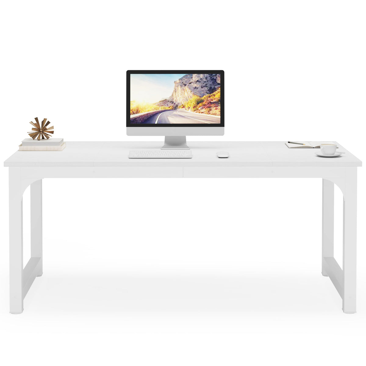 Escritorio mueble marca Tribesigns para oficina y homeoffice 63 pulgadas de área de trabajo HOGA-U01