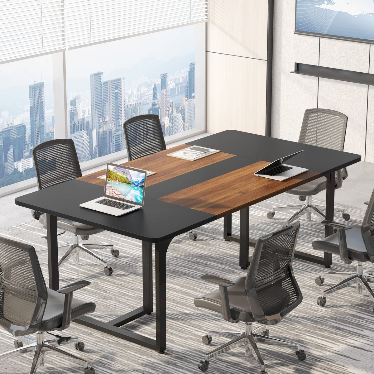 Escritorio mueble marca Tribesigns para oficina y homeoffice HOGA-XK00251