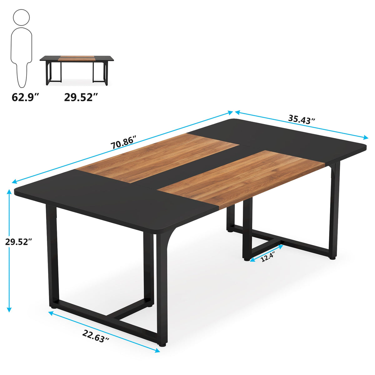 Escritorio mueble marca Tribesigns para oficina y homeoffice HOGA-XK00251