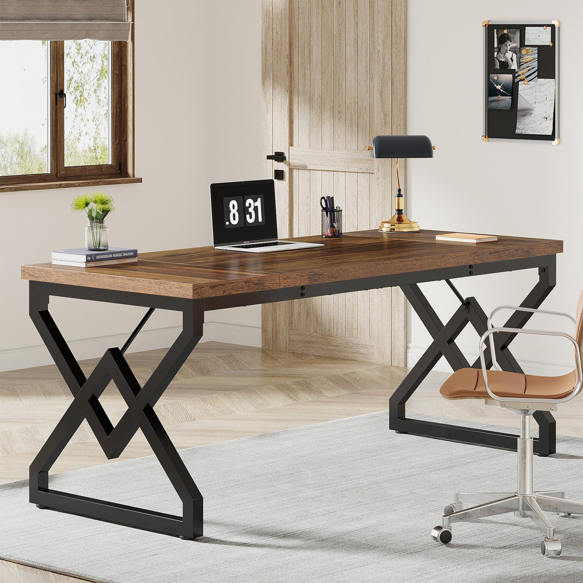 Escritorio mueble marca Tribesigns para oficina y homeoffice HOGA-XK00