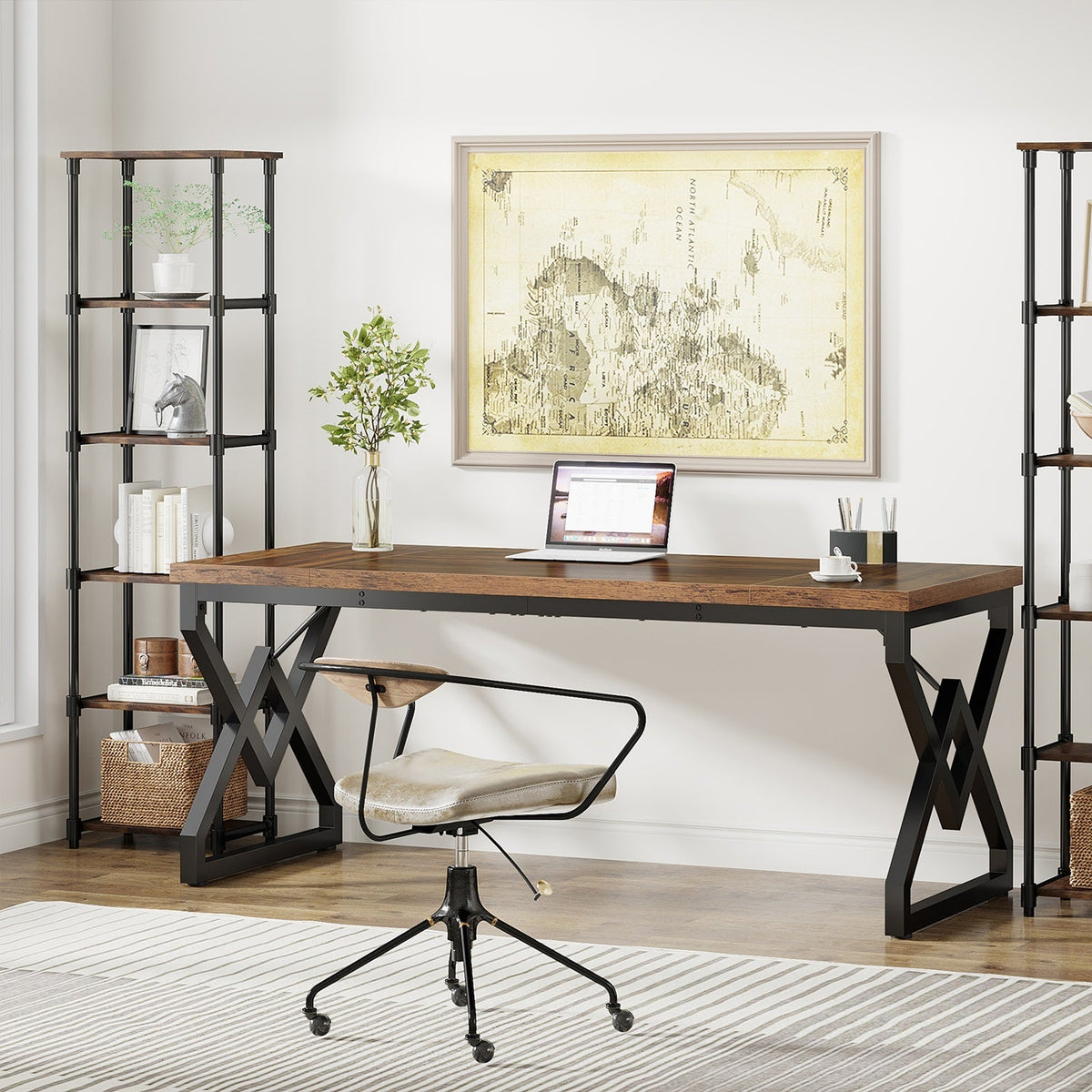 Escritorio mueble marca Tribesigns para oficina y homeoffice HOGA-XK00
