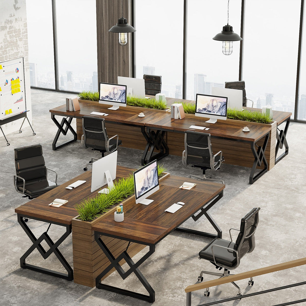 Escritorio mueble marca Tribesigns para oficina y homeoffice HOGA-XK00