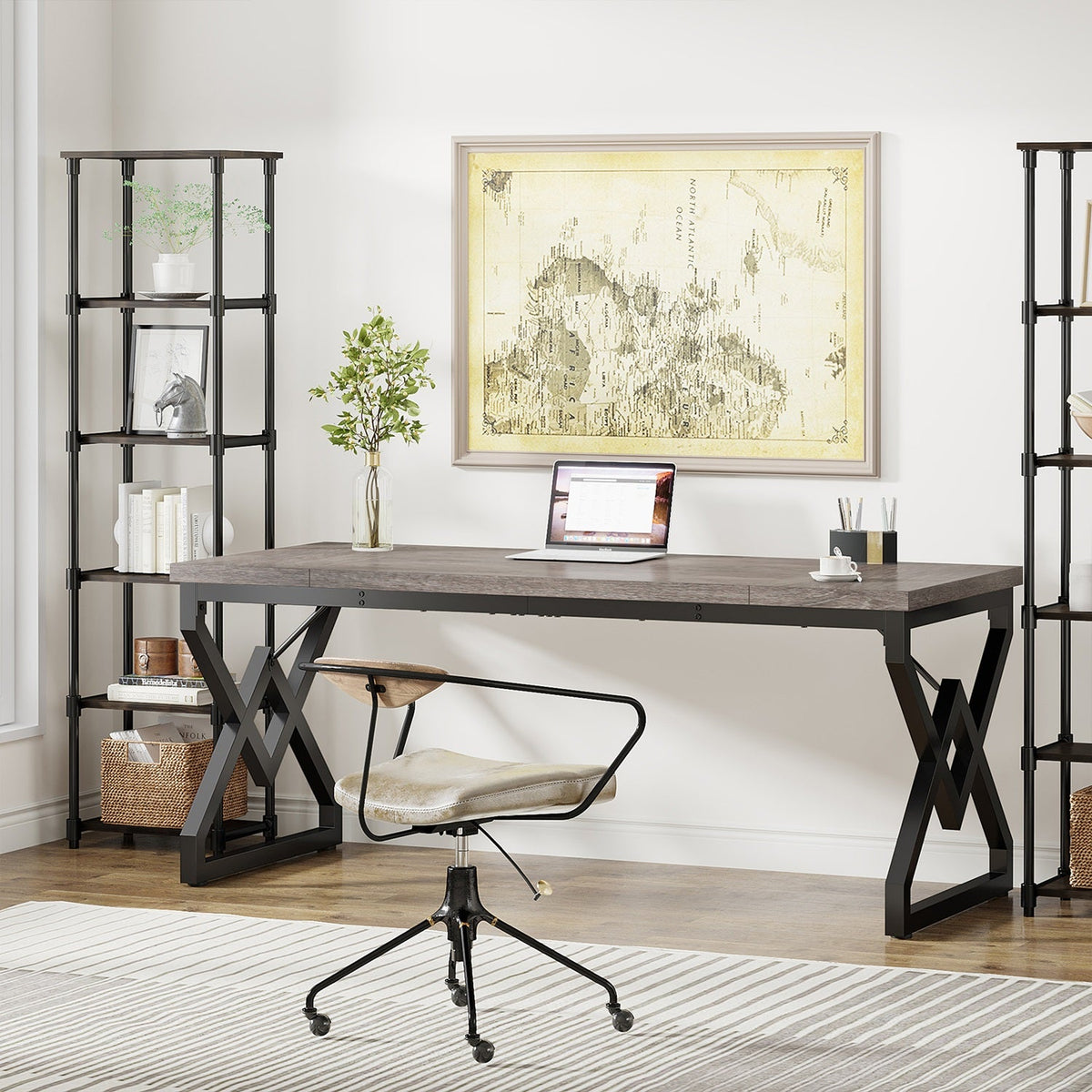 Escritorio mueble marca Tribesigns para oficina y homeoffice HOGA-XK00