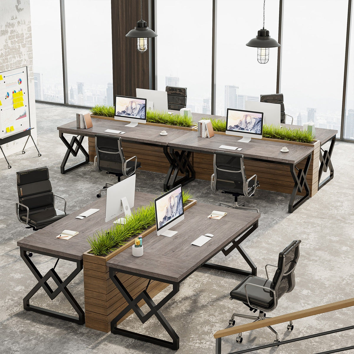 Escritorio mueble marca Tribesigns para oficina y homeoffice HOGA-XK00