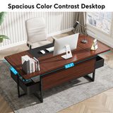 Escritorio mueble marca Tribesigns para oficina y homeoffice HOGA-XK00406
