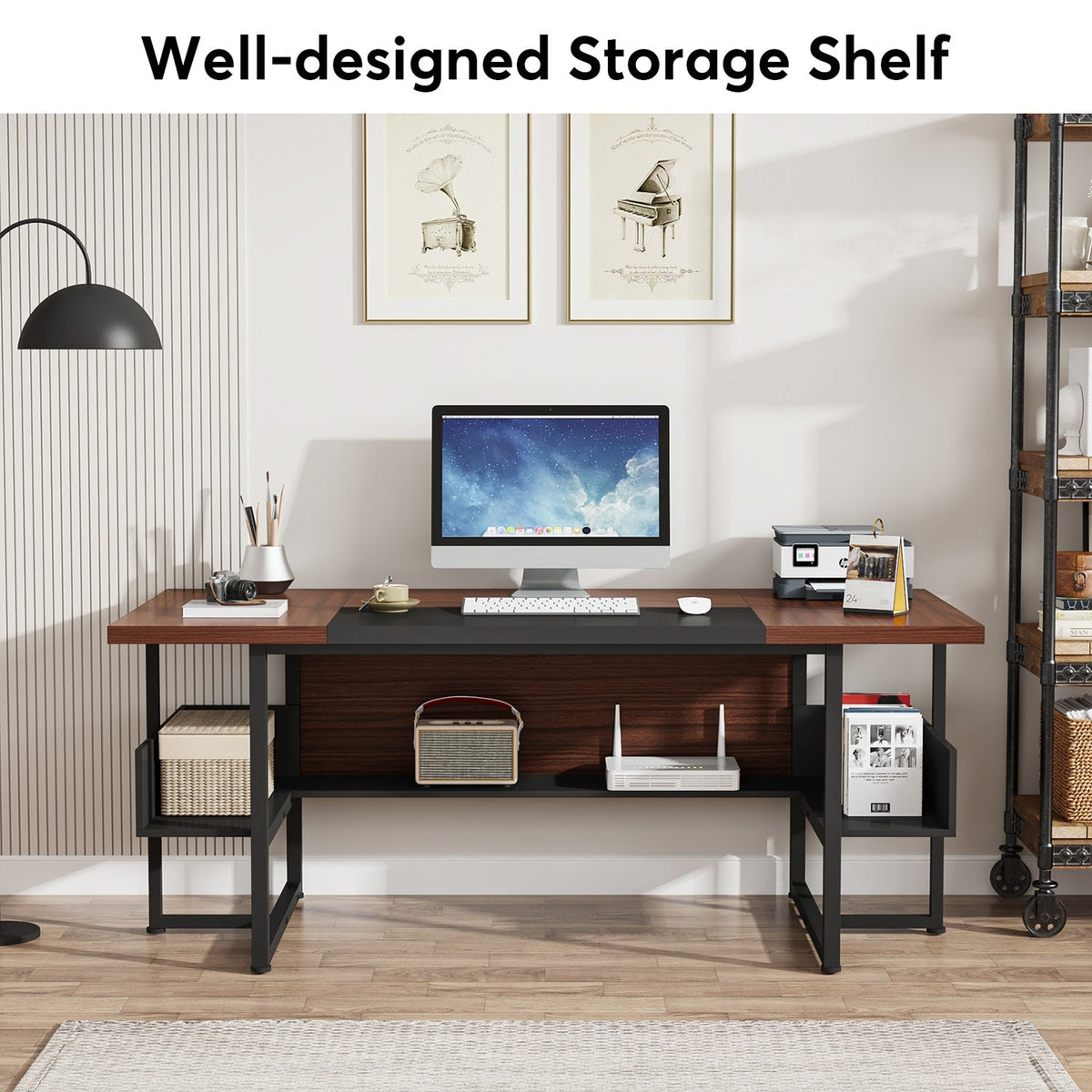 Escritorio mueble marca Tribesigns para oficina y homeoffice HOGA-XK00406