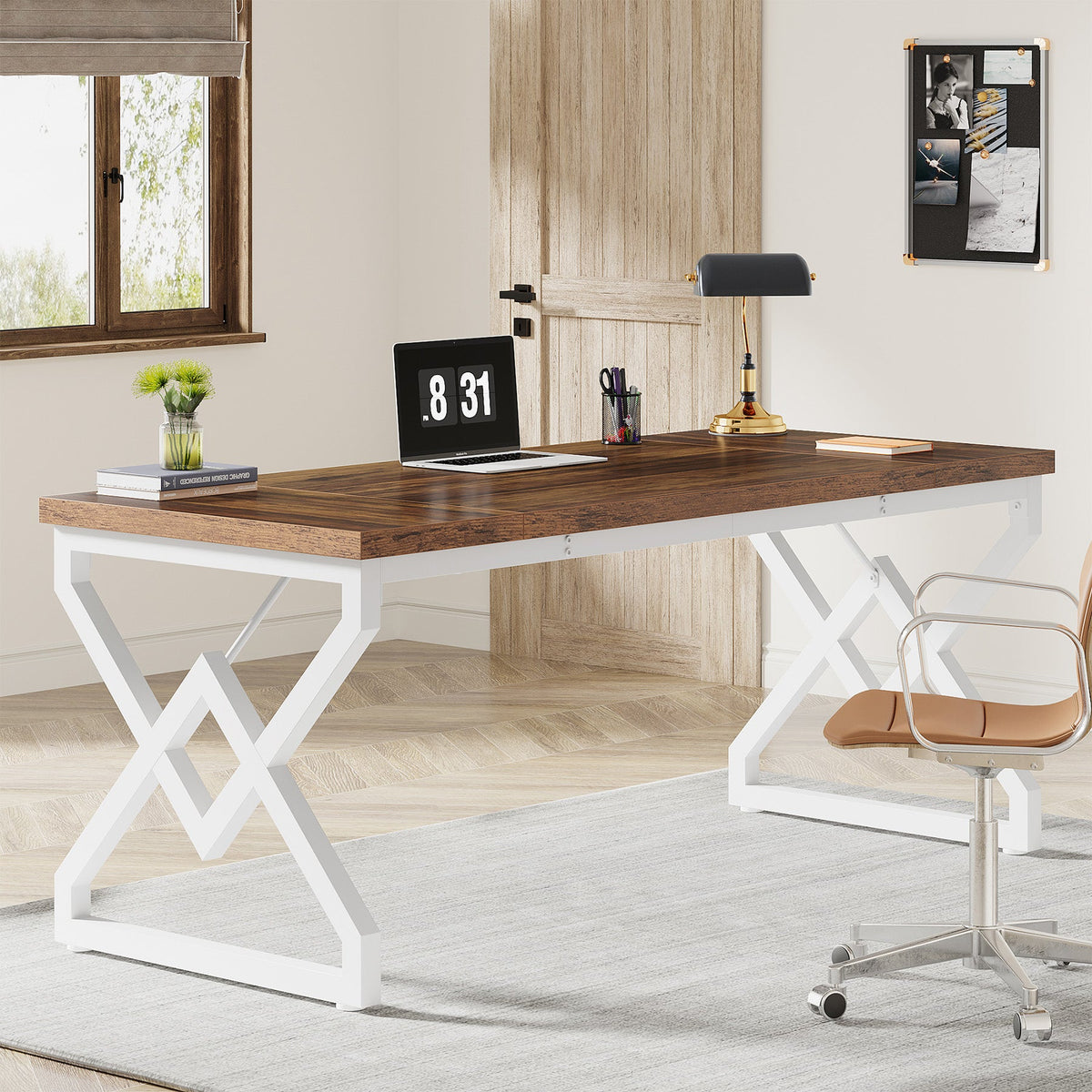 Escritorio mueble marca Tribesigns para oficina y homeoffice HOGA-XK00