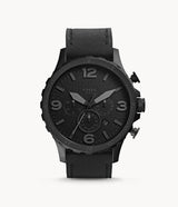 Reloj Fossil Nate de hombre correa de cuero 50 mm