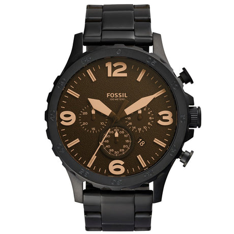 Reloj Fossil Nate de caballero pulsera de metal 50 mm