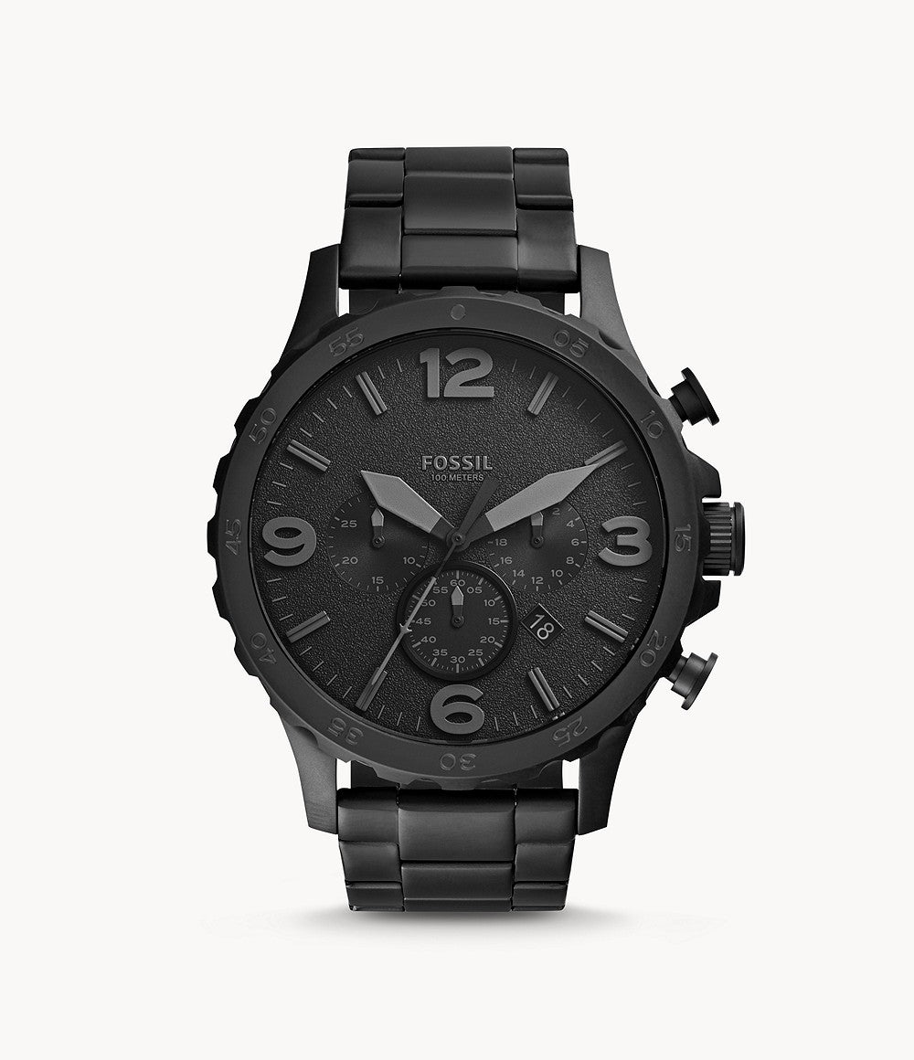 Reloj Fossil Nate de hombre correa de acero inoxidable