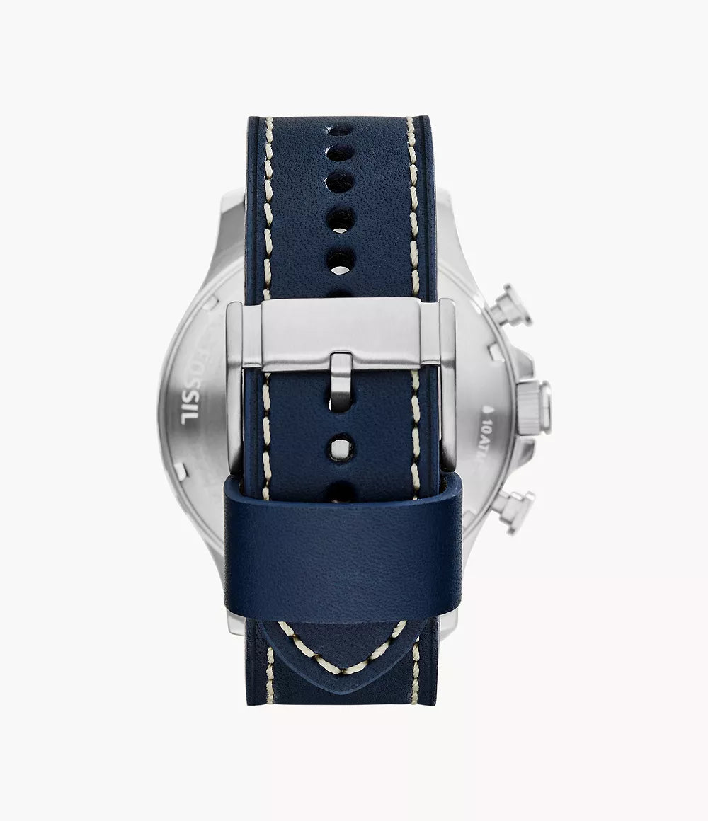 Reloj Fossil Nate de hombre correa de cuero 50 mm