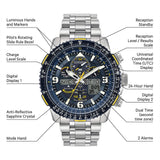 JY8078-52L Reloj Citizen Promaster Skyhawk de caballero banda de metal