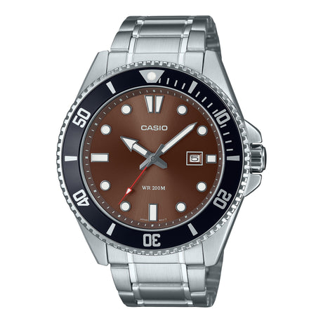 MDV-107 Casio Reloj para Hombre Pulsera de Metal Análogo