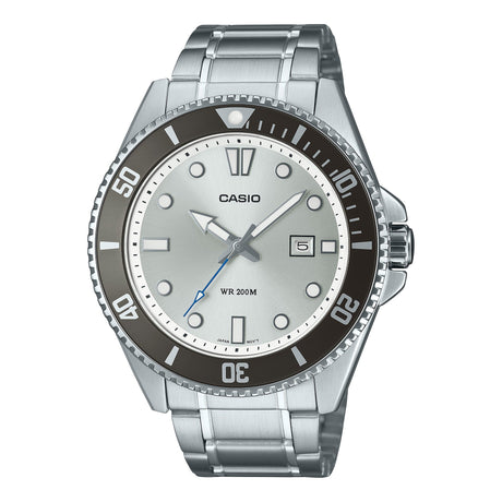 MDV-107 Casio Reloj para Hombre Pulsera de Metal Análogo