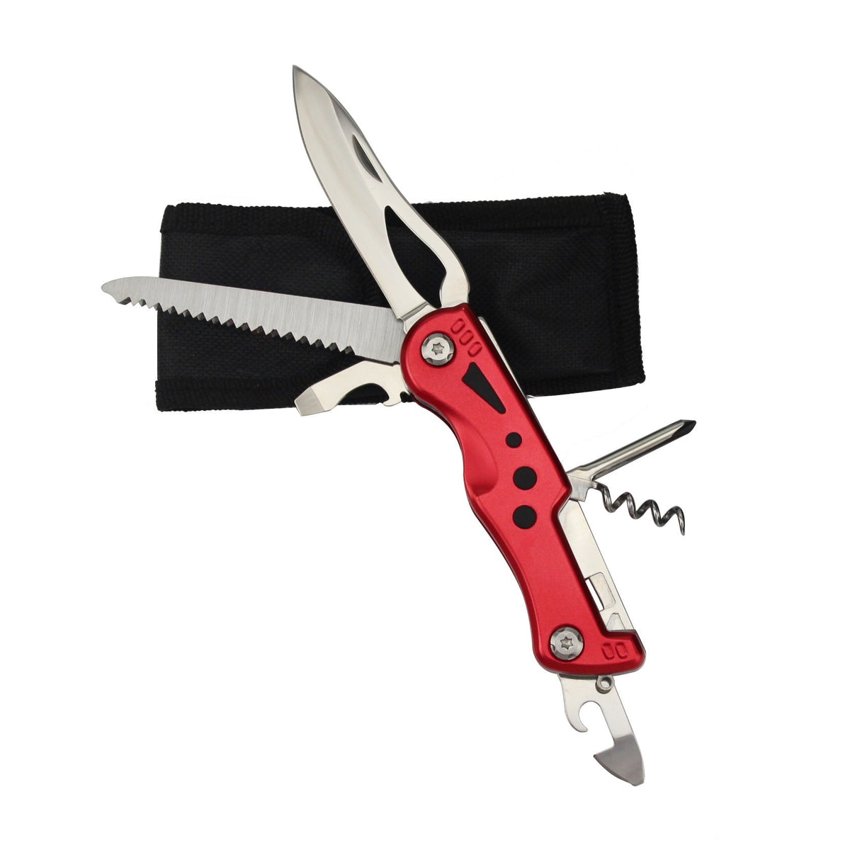 Navaja Multiuso Marca Traveler 12 en 1 Modelo MS001G Agarrador de Aluminio