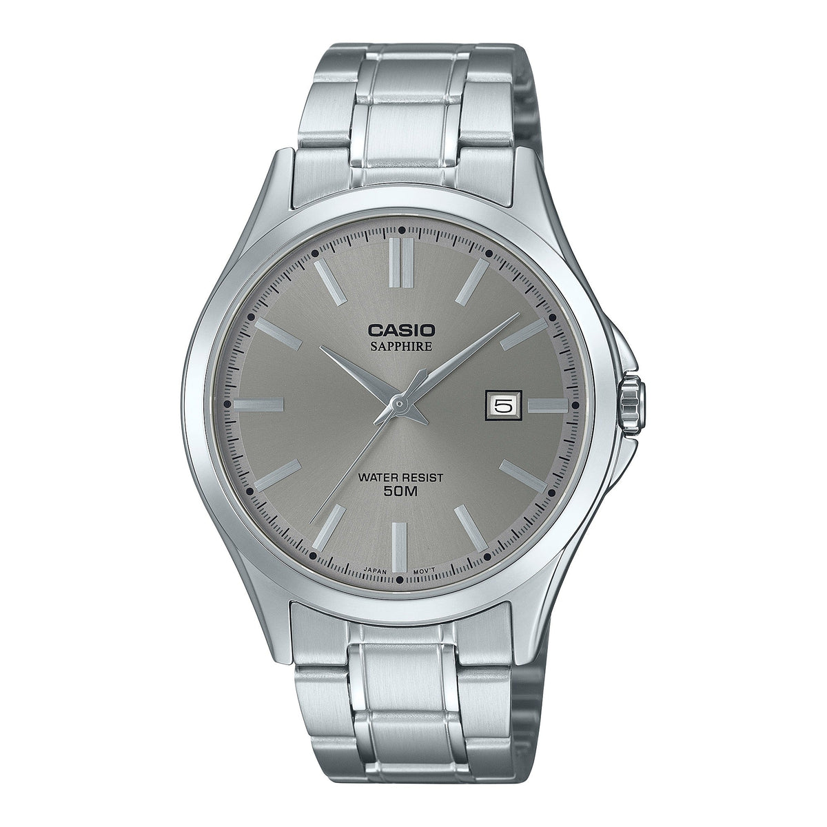 MTS-115D Reloj Casio de hombre correa de metal con cristal de zafiro