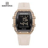 NF7102 Reloj NAVIFORCE para dama pulsera de caucho digital