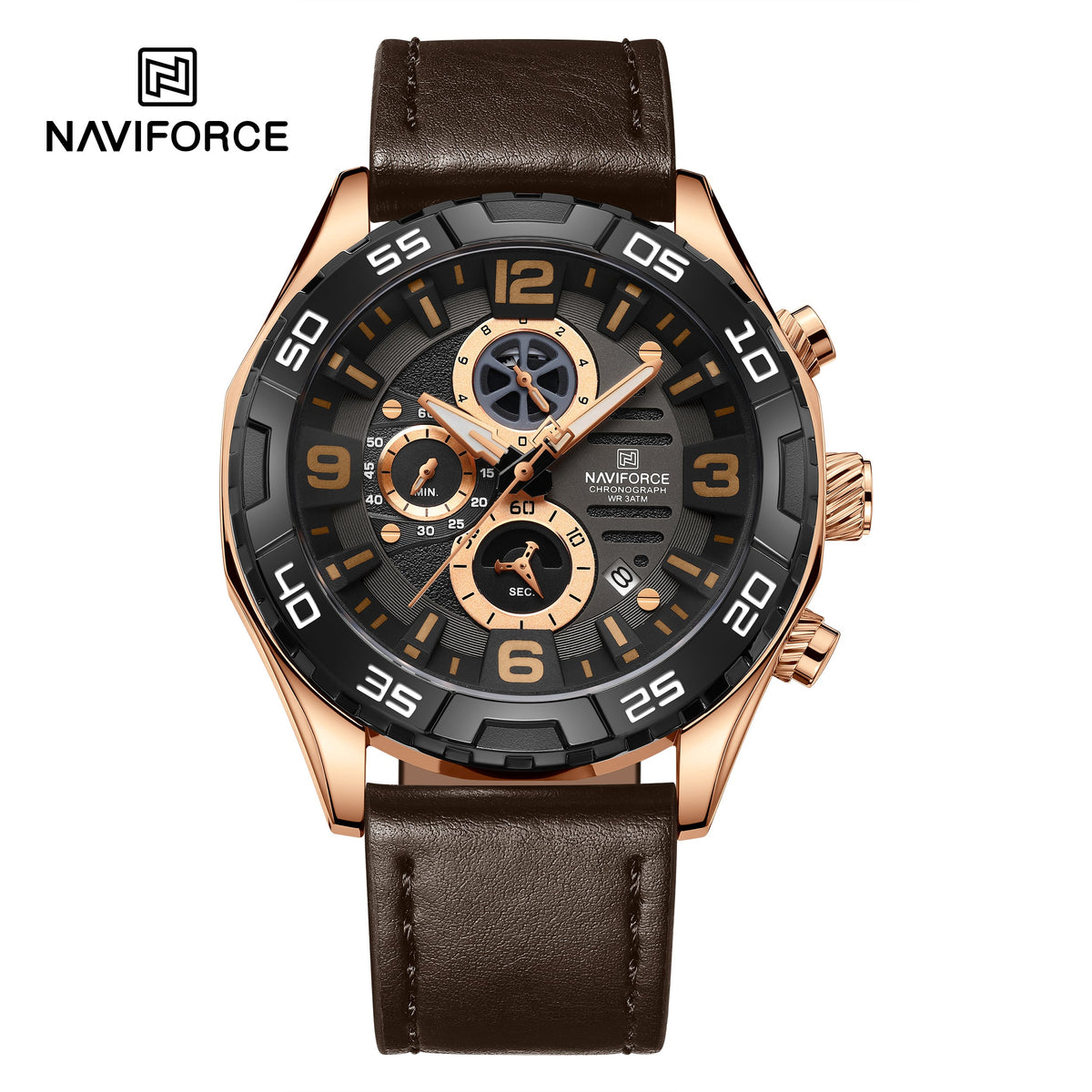 NF8043 reloj Naviforce para caballero pulsera de cuero