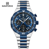 NF8049 Reloj Naviforce para hombre pulsera de acero inoxidable