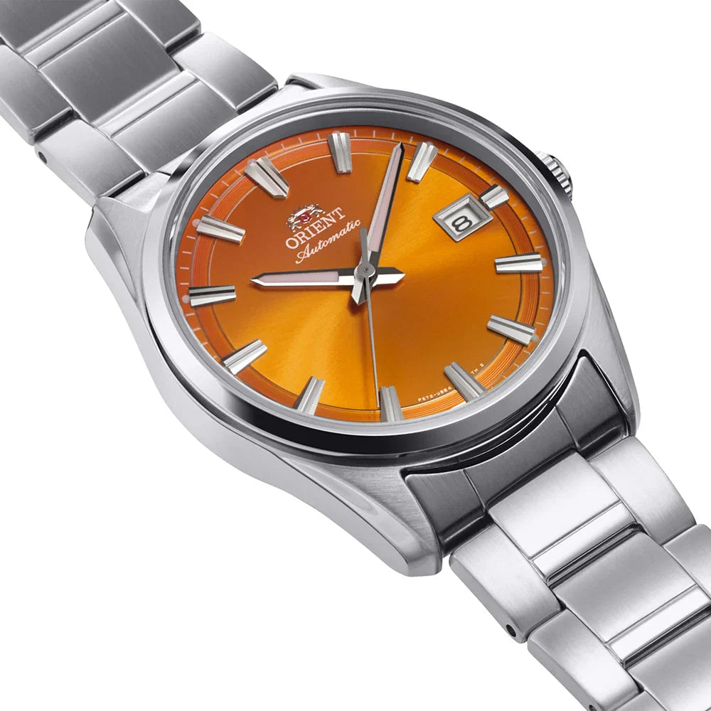 RA-AC0R08Y Reloj Orient Stretto Date de hombre correa de metal