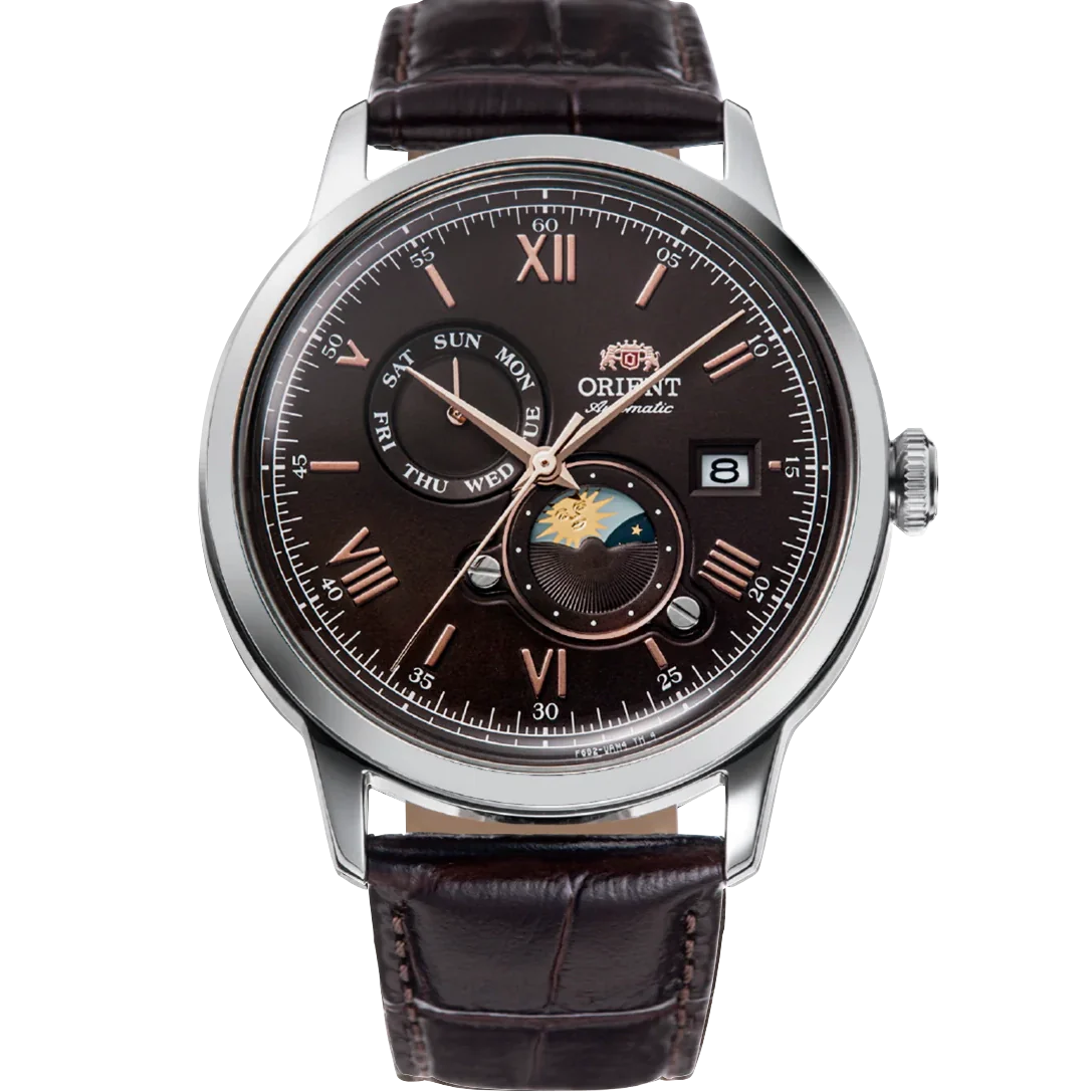 RA-AK0804Y Orient Bambino de caballero correa de cuero