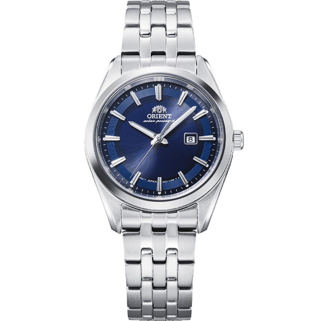 RA-WG0602L Reloj Orient Stretto Date Solar de mujer correa de metal