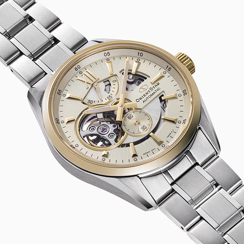 RE-AV0124G Reloj Orient Star Modern Skeleton de hombre correa de metal