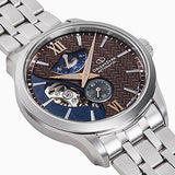 RE-AV0B02Y Reloj Orient Star Layered Skeleton de hombre correa de metal